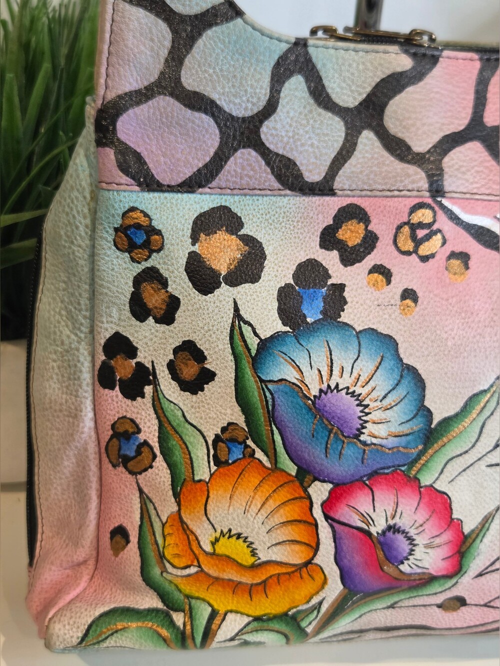 Anuschka Pastel Multicolor Floral Print Shoulder Bag - Picture 2 of 16